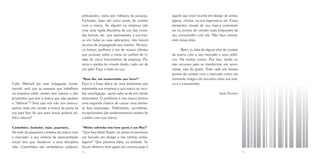 ambulantes, vistos por milhares de pessoas.     aquele que você investe em design de emba-
                                              Fachadas, lojas são outro ponto de contato      lagens, rótulos, na sua logomarca, etc. Esses
                                              com a marca. Se alguém na empresa não           elementos visuais de sua marca costumam
                                              criar uma rígida disciplina de uso das cores,   ser os pontos de contato mais frequentes de
                                              das formas, etc. que representam a sua mar-     seu consumidor com ela. Não faça conces-
                                              ca em todas as suas aplicações, não haverá      sões nessa área.
                                              recurso de propaganda que resolva. Há pou-
                                              co tempo, pedimos a um de nossos clientes             Bem, eu falei de alguns elos de contato
                                              que pusesse sobre a mesa os cartões de vi-      da marca com o seu mercado e seus públi-
                                              sitas de cinco funcionários da empresa. Pa-     cos. Há muitos outros. Por isso, tendo ou
                                              recia o samba do crioulo doido, cada um de      não recursos para se transformar em anun-
                                              um jeito! Faça o teste na sua.                  ciante, saia do gueto. Trate cada um desses
                                                                                              pontos de contato com o mercado como um
                                              “Bom dia, um momentinho por favor!”             momento mágico de encontro entre sua mar-
Colin Mitchell faz esta indagação funda-      Essa é a frase típica de uma telefonista que    ca e o consumidor.
mental: será que as pessoas que trabalham     representa sua empresa e sua marca ao rece-
na empresa estão cientes dos valores e dos    ber uma ligação...quem sabe se de um cliente                                    Jaime Troiano
propósitos que tem a marca que elas ajudam    importante. O problema é nós nunca termos
a “fabricar”? Será que nós não nos preocu-    uma segunda chance de causar uma primei-
pamos mais em vender a marca da porta da      ra boa impressão. Telefonistas, secretárias,
rua para fora do que para nosso próprio pú-   recepcionistas são poderosíssimos pontos de
blico interno?                                contato com sua marca.

Caminhões, fachadas, lojas, papelaria...      “Minha sobrinha tem bom gosto e um Mac!”
Na rede de pequenos contatos da marca com     “Que boa idéia! Assim, eu posso economizar
o mercado, o seu sistema de representação     um bocado em design e nas minhas emba-
visual tem que obedecer a uma disciplina      lagens!” Que péssima idéia, na verdade. Se
xiita. Caminhões são verdadeiros outdoors     há um dinheiro bem gasto em comuncação é
                                              24                                                                                              25
 
