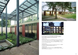 Cette opération s’est déroulée en site occupé, en trois phases. Elle intègre la
     dimension «export» du projet, de la conception jusqu’au chantier (matériaux,
     approvisionnements, qualifications des entreprises locales).

     PREMIÈRE PHASE
     Construction du CONSULAT et de la TRESORERIE, des bâtiments accueillant du public
     et devant intégrer la gestion de longues files d’attente. Le consulat est implanté dans
     un site très arboré. De plain-pied, couvert d’une toiture végétalisée, il respecte
     les vues de l’Ambassade existante notamment vers le Niger. Ce bâtiment s’organise
     autour de 3 halls recevant du public.

     DEUXIÈME PHASE
     Construction d’un bâtiment de bureaux et d’un logement de passage pour le Service
     de coopération Technique Internationale de Police (SCTIP)

     TROISIÈME PHASE
     Rénovation lourde de l’Ambassade de France et du Service d’Action Culturelle
     et de Coopération (SCAC). Ce projet concerne l’ensemble du bâtiment, y compris ses
     facades. Les bureaux sont redistribués.




88                                                                                             89
 