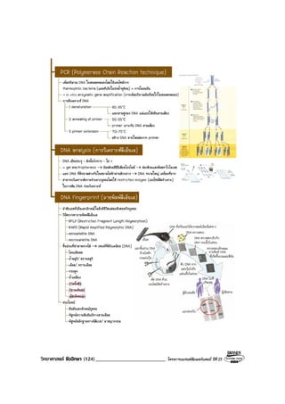 วิทยาศาสตร ชีววิทยา (124)___________________________ โครงการแบรนดซัมเมอรแคมป ปที่ 25
 