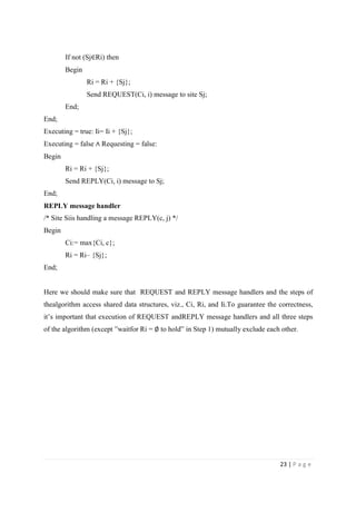 Fault Tolerance token Based Algorithm | PDF