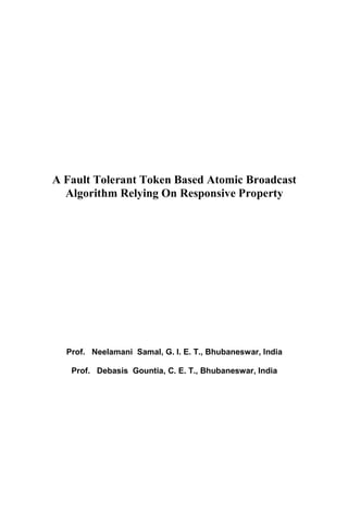 Fault Tolerance token Based Algorithm | PDF