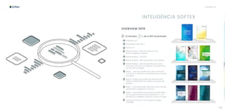 104 105
Inteligência
INTELIGÊNCIA SOFTEX
OVERVIEW 2019
12 Estudos 	 + de 4.200 Downloads
Mulheres na TI
Overview do Setor de TI
Persona TI
Market Analysis - Mercado Americano de
Eletrocardiograma e Router
Market Analysis - CIO/CDO
Market Analysis - Mercado Brasileiro de Software
Market Analysis - Overview do Mercado Latino-
americano com foco na Colômbia e características
do mercado português
Report - Overview do Mercado Latino-americano
com foco na Colômbia e características do mercado
português
Report - Análise da situação das empresas NICE,
VERINT e MICROSOFT em relação às soluções de
Analytics
Report - Overview do Mercado Norte-americano de
Saúde Eletrocardiogramas e Routers
Report - Levantamento dos Atrativos de Mercados
da Europa para Abertura de Empresas de TI - As
perspectivas da Bélgica, Espanha, França e Portugal
Overview Econômico e de Inovação na região
SUFRAMA
 