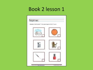 Book 2 lesson 1 