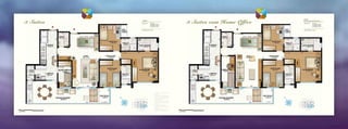 3 Suítes                                              3 Suítes com Home Office




           1. A decoração e acessórios são meras
              sugestões;
           2. As áreas e as medidas poderão sofrer
              alterações de 5% e a espessura das
              paredes poderá variar de acordo com
              o projeto estrutural;
           3. As esquadrias, as cores dos materiais
              e pilares nesta planta poderão sofrer
              alterações;
           4. Os materiais de acabamento
              indicados nesta planta são meramente
              ilustrativos;
           5. Os pilares poderão sofrer alterações
              de acordo com o projeto estrutural.
 