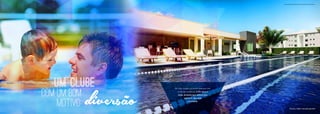Um CLUBE
com um bom
motivo: diversão
Um clube completo com muitas razões para você
se esbaldar em diversão. O Vila Suíça é
assim: dá muitos bons motivos para
você viver, descansar
e se divertir.
Piscina, clube e varanda gourmet
Imagem meramente ilustrativa. Consulte o memorial descritivo do empreendimento.
 