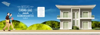 Para você que tem
uma super família,
um lugar super aconchegante.
As casas do Vila Suíça
são de 2 andares,
com 2 suítes no piso superior
e muito espaço
para uma vida
perfeitamente confortável.
mais
casas sao
nossas
Aconchegantes
Imagem meramente ilustrativa. Consulte o memorial descritivo do empreendimento.
 