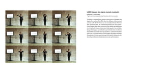 LSMM (langue des signes moniale musicale)
performance, 6’, le 13.05.2011
Plug in, site d’art contemporain abbaye Maubuisson, Saint Ouen L’aumône
Violaine a traduit deux chants cisterciens en langue des
signes des moines. En effet, dans les abbayes cisterciennes
comme celle de Maubuisson, les moniales devant réserver
leur parole à dieu, ne communiquaient que par signes.
Cette langue était donc réservée à des tâches quotidiennes
et triviales. Le chant cistercien était quant à lui en latin,
langueliturgique.Latraductionpermettaitalorsunefusion
impossible et posait aussi la question : comment chanter
sansvoix?Lacompositiond’unelanguedessignesmoniale
(imaginaire) et son apprentissage font partie intégrante du
travail qui débouche finalement sur une performance.
 