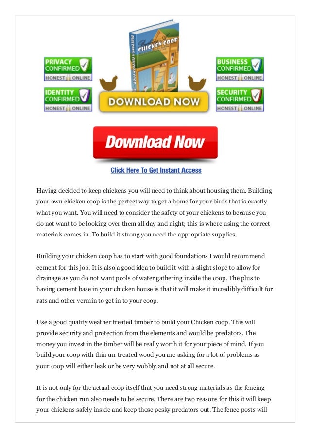 How To Build A Chicken Coop Use The Correct Equipment