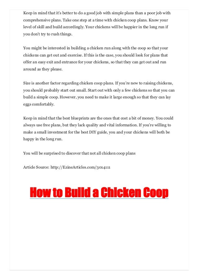 How You Can Find Chicken Coop Plans Online Without Breaking The Bank