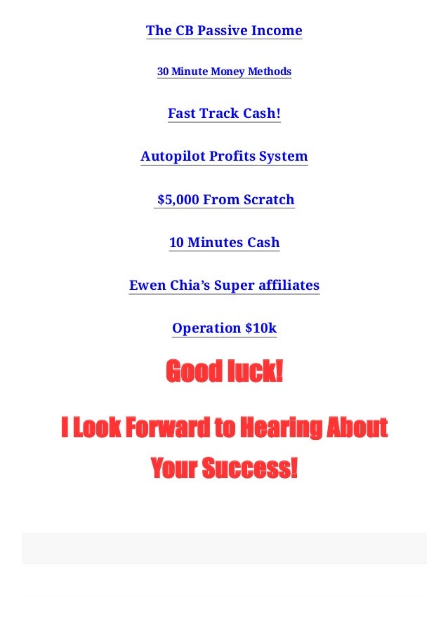 Legitimate Ways In Making Money Online - recommend resources 7 the cb passive income 30 minute money methods fast