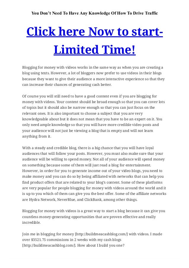 Blogging For Money With Videos Make Money Through Video Blogs -