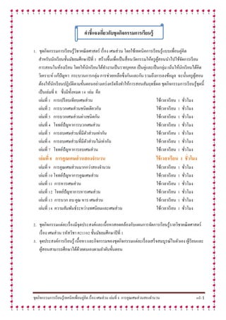 ชุดกิจกรรมการเรียนรู้เทคนิคเพื่อนคู่คิด เรื่อง เศษส่วน เล่มที่ 8 การคูณเศษส่วนสองจานวน หน้า 1
คำชี้แจงเกี่ยวกับชุดกิจกรรมกำรเรียนรู้
1. ชุดกิจกรรมการเรียนรู้วิชาคณิตศาสตร์ เรื่อง เศษส่วน โดยใช้เทคนิคการเรียนรู้แบบเพื่อนคู่คิด
สาหรับนักเรียนชั้นมัธยมศึกษาปีที่ 1 สร้างขึ้นเพื่อเป็นสื่อนวัตกรรมให้ครูผู้สอนนาไปใช้จัดการเรียน
การสอนในห้องเรียน โดยให้นักเรียนได้ทางานเป็นรายบุคคล เป็นคู่และเป็นกลุ่ม เน้นให้นักเรียนได้คิด
วิเคราะห์ แก้ปัญหา กระบวนการกลุ่ม การช่วยเหลือซึ่งกันและกัน รวมถึงการลงข้อมูล ฉะนั้นครูผู้สอน
ต้องให้นักเรียนปฏิบัติตามขั้นตอนอย่างเคร่งครัดจึงทาให้การสอนสัมฤทธิ์ผล ชุดกิจกรรมการเรียนรู้ชุดนี้
เป็นเล่มที่ 8 ซึ่งมีทั้งหมด 14 เล่ม คือ
เล่มที่ 1 การเปรียบเทียบเศษส่วน ใช้เวลาเรียน 1 ชั่วโมง
เล่มที่ 2 การบวกเศษส่วนชนิดเดียวกัน ใช้เวลาเรียน 1 ชั่วโมง
เล่มที่ 3 การบวกเศษส่วนต่างชนิดกัน ใช้เวลาเรียน 1 ชั่วโมง
เล่มที่ 4 โจทย์ปัญหาการบวกเศษส่วน ใช้เวลาเรียน 1 ชั่วโมง
เล่มที่ 5 การลบเศษส่วนที่มีตัวส่วนเท่ากัน ใช้เวลาเรียน 1 ชั่วโมง
เล่มที่ 6 การลบเศษส่วนที่มีตัวส่วนไม่เท่ากัน ใช้เวลาเรียน 1 ชั่วโมง
เล่มที่ 7 โจทย์ปัญหาการลบเศษส่วน ใช้เวลาเรียน 1 ชั่วโมง
เล่มที่ 8 กำรคูณเศษส่วนสองจำนวน ใช้เวลำเรียน 1 ชั่วโมง
เล่มที่ 9 การคูณเศษส่วนมากกว่าสองจานวน ใช้เวลาเรียน 1 ชั่วโมง
เล่มที่ 10 โจทย์ปัญหาการคูณเศษส่วน ใช้เวลาเรียน 1 ชั่วโมง
เล่มที่ 11 การหารเศษส่วน ใช้เวลาเรียน 1 ชั่วโมง
เล่มที่ 12 โจทย์ปัญหาการหารเศษส่วน ใช้เวลาเรียน 1 ชั่วโมง
เล่มที่ 13 การบวก ลบ คูณ หาร เศษส่วน ใช้เวลาเรียน 1 ชั่วโมง
เล่มที่ 14 ความสัมพันธ์ระหว่างทศนิยมและเศษส่วน ใช้เวลาเรียน 1 ชั่วโมง
2. ชุดกิจกรรมแต่ละเรื่องมีจุดประสงค์และเนื้อหาสอดคล้องกับแผนการจัดการเรียนรู้รายวิชาคณิตศาสตร์
เรื่อง เศษส่วน รหัสวิชา ค21102 ชั้นมัธยมศึกษาปีที่ 1
3. จุดประสงค์การเรียนรู้ เนื้อหา และกิจกรรมของชุดกิจกรรมแต่ละเรื่องเสร็จสมบูรณ์ในตัวเอง ผู้เรียนและ
ผู้สอนสามารถศึกษาได้ด้วยตนเองตามลาดับขั้นตอน
 