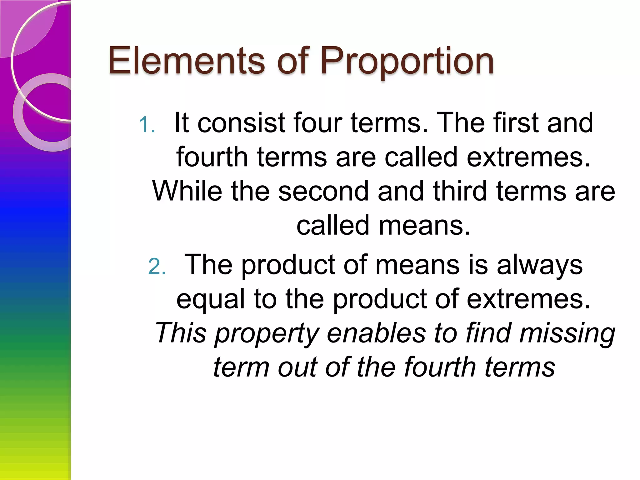 Proportion and its types, mathematics 8 | PPTX