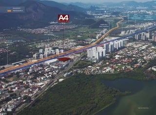 TUNEL DA
GROTA FUNDA
BARRA FAMILY
1700 UNIDADES
TRANSOLÍMPICA
BARRA BALI
3800 UNIDADES
BARRA SUL E
PONTÕES
4000 UNIDADES
VILA OLÍMPICA
CBF
PARQUE OLÍMPICO
TRANSOESTE
BLUE
VITALITY
2400 UNIDADES
TRANSOESTE
TRANSOLÍMPICA
Imagem aérea da Barra da Tijuca
 