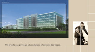 Um projeto que privilegia a luz natural e a harmonia dos traços.
PerspectivaIlustrada
FotoIlustrativa
Fachada Diurna
 