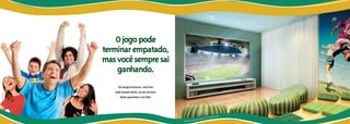 O jogo pode
                   terminar empatado,
                   mas você sempre sai
                       ganhando.
                        No Acupe Exclusive, você tem
                      tudo sempre perto, ao seu alcance.
Foto ilustrativa




                          Basta aproveitar e ser feliz.




                                                                                                       cada
                                                                                               arquiban
                                                                                     adium com
                                                                             ca do st
                                                           Ilustração artísti
                                                                   ≈
 