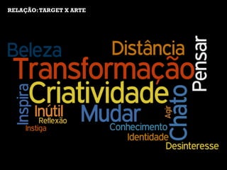 RELAÇÃO: TARGET X ARTE
 