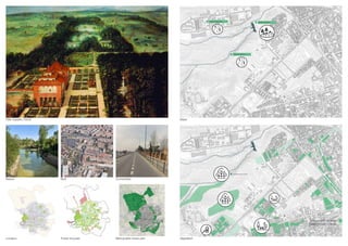Vegetation
Water
Nature
Félix Castelló (1634)
Built Connectivity
Location Forest ring plan Metropolitan forest plan
Valchico wetland
1
Creek of Valchico
2
Green public spaces
Green private spaces
Creek of Meaques
3
Campamento forest
2
 