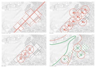 Metro station
Connection - axes - mesh
Connection - parks
Bus station
es - connection - metro station Strategies - connection - parks
 