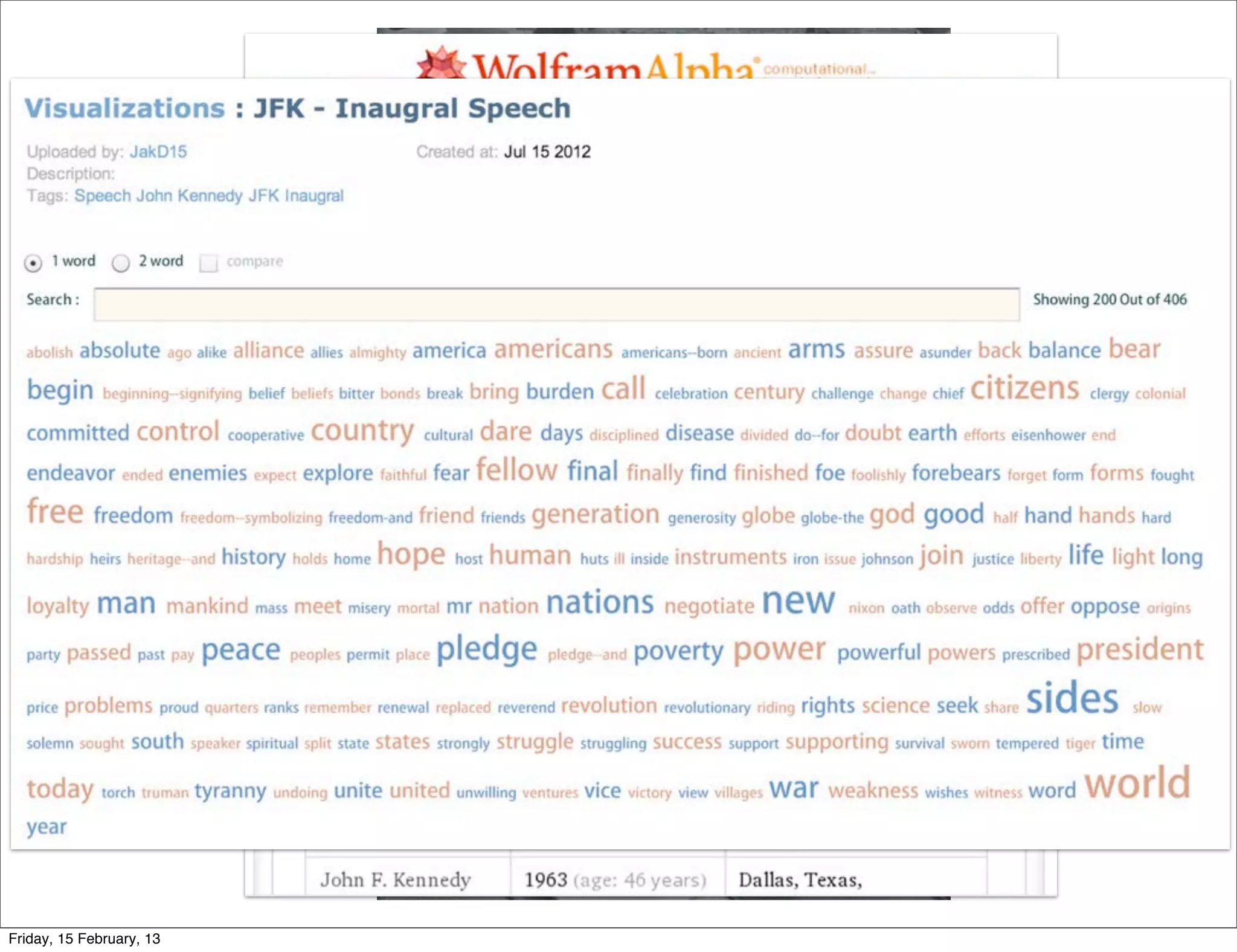 Friday, 15 February, 13
 