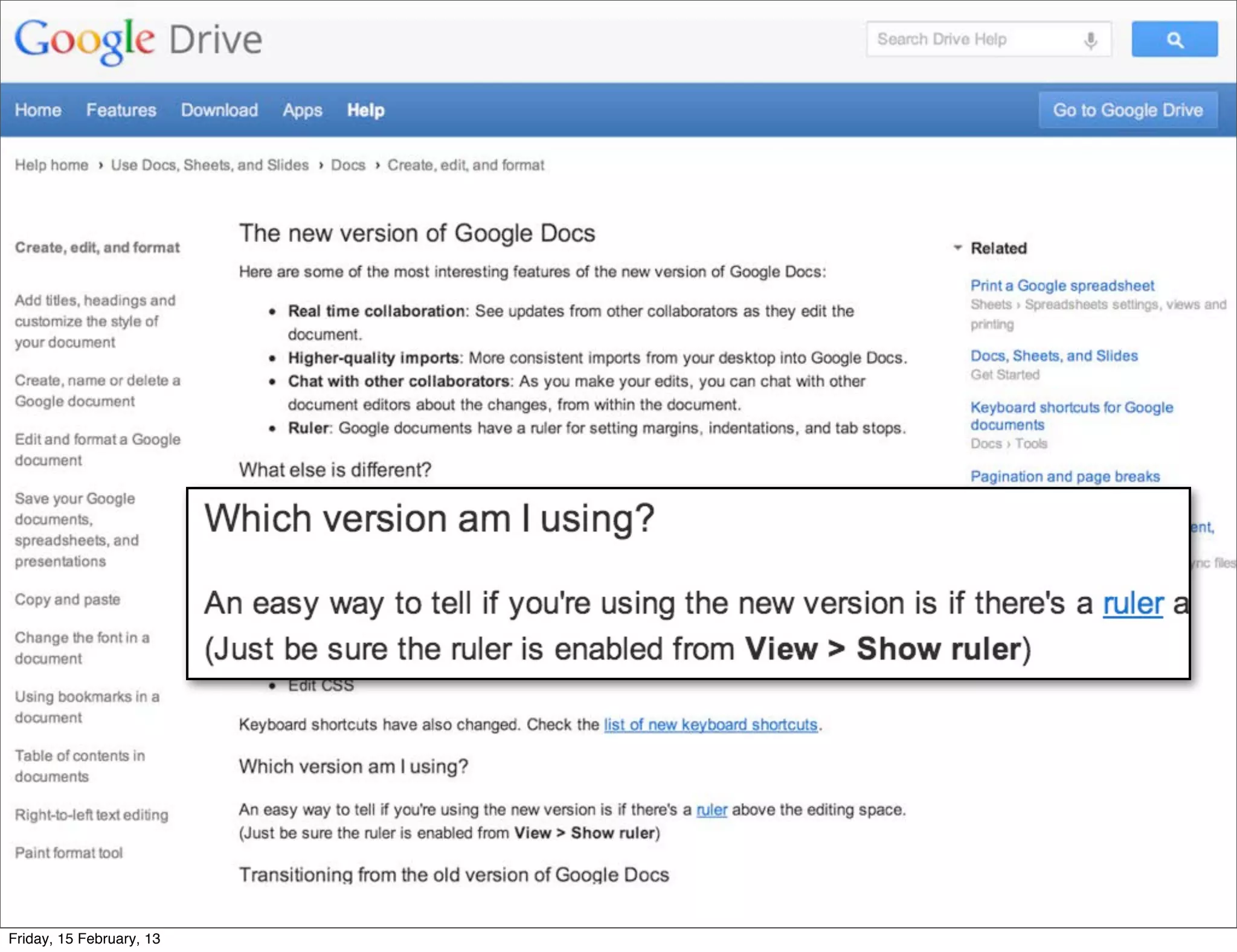 Friday, 15 February, 13
 