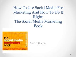 How To Use Social Media For
Marketing And How To Do It
           Right:
The Social Media Marketing
           Book



        Ashley Housel
 