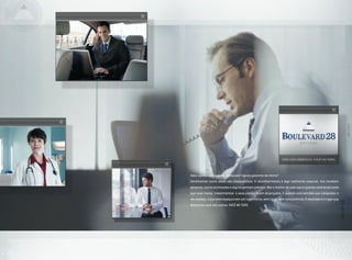 Sabe aquela sensação de conquista? Aquele gostinho da vitória?
Sentimentos como esses são inesquecíveis. O reconhecimento é algo realmente especial. Uns recebem
aplausos, outros promoções e alguns ganham prêmios. Mas o melhor de tudo isso é quando você se dá conta
que suas metas, investimentos e seus planos foram alcançados. É quando você percebe que conquistou o
seu espaço, e que esse espaço é em um lugar único, sem igual, sem concorrência. O resultado é o lugar que
diferencia você dos outros: VOCÊ NO TOPO.
SEM CONCORRÊNCIA. VOCÊ NO TOPO.
IMAGENSILUSTRATIVAS
 