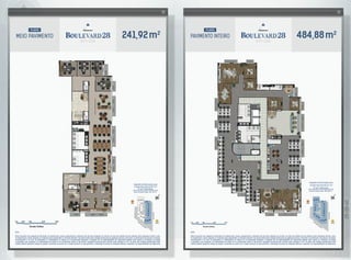 241,92m2
meio pavimento
planta
Notas:
Planta ilustrativa com sugestão de decoração. Os acabamentos, móveis, equipamentos e divisórias não são parte integrante do contrato. As cotas são medidas de eixo podendo sofrer alterações durante a obra.
Os revestimentos a serem utilizados na construção estão especificados no memorial descritivo. Esta planta poderá sofrer variações decorrentes de exigências técnicas e estruturais, do atendimento das posturas municipais,
concessionárias e do local. Os evaporadores e condensadores do sistema de ar-condicionado (aquisição e instalação são de responsabilidade dos adquirentes) poderão sofrer ajustes ou mudanças de posição
e quantidade, caso necessário. Os condensadores do sistema de ar-condicionado ficarão na laje técnica. Instalações hidrossanitárias somente serão entregues no W.C. Os pilares das unidades representadas neste
material poderão apresentar variação de posição e dimensões de acordo com o projeto estrutural de cada pavimento. A distribuição de pontos de instalações elétricas e especiais é de responsabilidade dos adquirentes.
Junção das Colunas 04 e 13
3º ao 7º Pavimento
Área Privativa Total: 241, 92 m2
Sugestão de Decoração para
484,88m2
pavimento inteiro
planta
Notas:
Planta ilustrativa com sugestão de decoração. Os acabamentos, móveis, equipamentos e divisórias não são parte integrante do contrato. As cotas são medidas de eixo podendo sofrer alterações durante a obra.
Os revestimentos a serem utilizados na construção estão especificados no memorial descritivo. Esta planta poderá sofrer variações decorrentes de exigências técnicas e estruturais, do atendimento das posturas municipais,
concessionárias e do local. Os evaporadores e condensadores do sistema de ar-condicionado (aquisição e instalação são de responsabilidade dos adquirentes) poderão sofrer ajustes ou mudanças de posição
e quantidade, caso necessário. Os condensadores do sistema de ar-condicionado ficarão na laje técnica. Instalações hidrossanitárias somente serão entregues no W.C. Os pilares das unidades representadas neste
material poderão apresentar variação de posição e dimensões de acordo com o projeto estrutural de cada pavimento. A distribuição de pontos de instalações elétricas e especiais é de responsabilidade dos adquirentes.
Junção das Colunas 01 e 19
3º ao 7º Pavimento
Área Privativa Total: 484, 88 m2
Sugestão de Decoração para
 