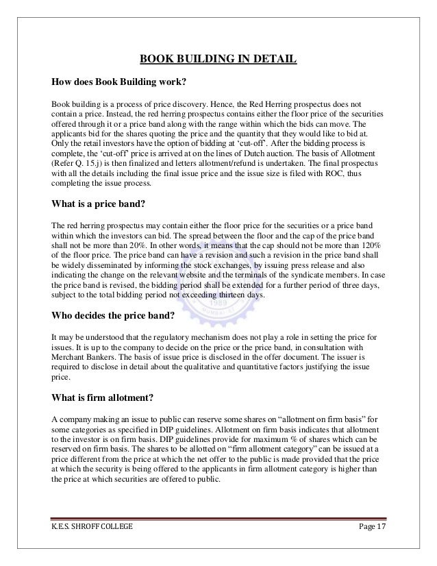 Fixed price and book building ipo