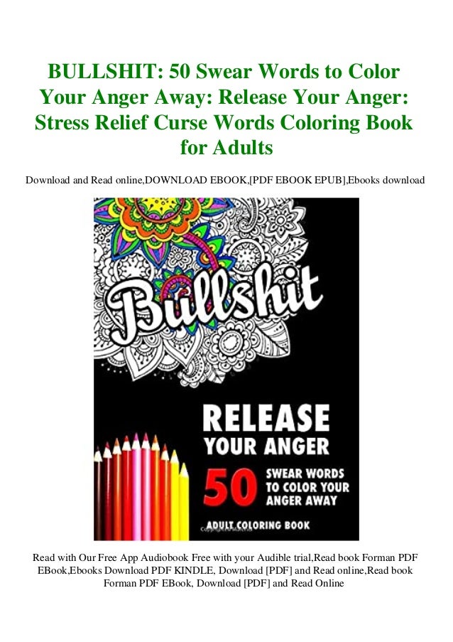 Download Book Bullshit 50 Swear Words To Color Your Anger Away Release Your