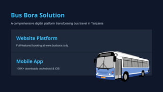 Bus Bora Bus Bora: Tanzania's Leading Digital Bus Ticketing Platform | PPTX