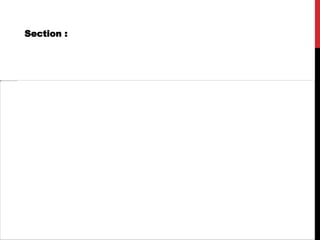 Section :
 