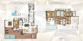 4 / 4 c o b e rt u r a                    4 / 4 c o b e rt u r a
     pav i m e n to i n fe r i o r             pav i m e n to s u p e r i o r

                   ÁREA PRIVATIVA
                                      2
                      2901 327,98 M
                                      2
                     2902 327,98 M
                      INVERTIDA




             RUA MANOEL PHILOMENO DE MIRANDA




                 RUA DR. EDUARDO BAHIANA




                                                        1. A decoração e acessórios são meras sugestões;
                                                        2. As áreas e as medidas poderão sofrer alterações de 5% e a espessura das paredes poderá
                                                           variar de acordo com o projeto estrutural;
                                                        3. As esquadrias, as cores dos materiais e pilares nesta planta poderão sofrer alterações;
                                                        4. Os materiais de acabamento indicados nesta planta são merarente ilustrativos;
                                                        5. Os pilares poderão sofrer alterações de acordo com o projeto estrutural.




48                                                                                                                                                   49
 