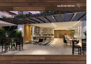 Imagem meramente ilustrativa por se tratar de empreendimento a ser construído, podendo sofrer alteração sem aviso prévio. Mais informações, consulte o memorial descritivo do empreendimento.
salão de festas
 