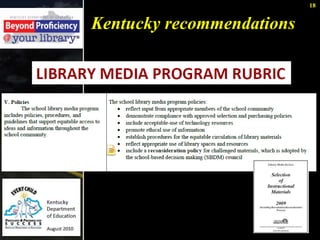 18 
Kentucky recommendations 
 