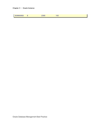 Chapter 3 – Oracle Instance
Oracle Database Management Best Practice
838860800 8 2390 100
 
