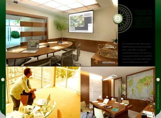 EVOLUÇÃoresidencial
EVOLUÇÃoresidencial
estação de
Trabalho.
maistempo
disponível
paratudo
e paratodos.
Com as mudanças do mundo moderno, separar o
trabalho da vida pessoal está cada vez mais difícil.
Por isso, o Home Office e as Estações de
Conectividade permitem que você se concentre nos
seus compromissos profissionais,sem a necessidade de
se deslocar de casa,o que significa ganho de tempo,
tanto para o trabalho quanto para a sua família.
 