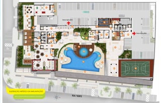 02
                                                           01

                                                                               03



                                      04


                                                                                      Acesso vagas pilotis
                                                                                                                                                           33             34


                                                                                                        19                                 37
                                                 16
                                                                     18                                                                                              38


                                                                                                                                           29                                   35
                                                                               15         20                 20                                                           32                Acesso vagas pilotis
                                                                                                                                                     30         31                    38
                                                                13                                                                                                               36
                                                                          14                                                          28
                                            05        09                                                                         27
                                                                                17
                                                                     12
                                                      08
                                                                     18
                                                                                                                  26                                                       39
                                                                                               22
                                                                      10
                                                                                                                       25

                                           06                        11
                                                           07                                                                                   22

                                                                                     23

                                                                                                                       21                             23



                                                                                                                                                                          40               41

                                                                                                                            24




IlustraçÃo artística da implantação

     áreas comuns entregues equipadas e decoradas.*
                                                                                                        RUA 7 NORTE
     *Conforme cláusula contratual.
 