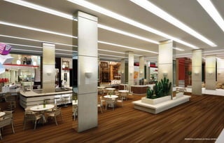 perspectiva ilustrada da praça central
 