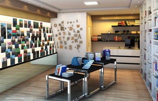 PERSPECTIVA ARtística da livraria
 