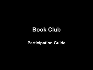 Book Club Participation Guide 