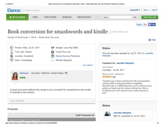 Book conversion for smashwords and kindle   other   multimedia services job