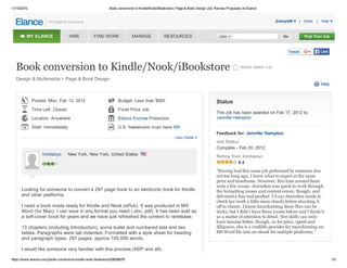 Book conversion to kindle nook i_bookstore _ page &amp; book design job
