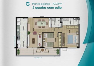 Planta padrão duplex - 166,77m² e 167,83m²
                                                3 quartos com suíte
                                                       1º pavimento                                                     2º pavimento




                                                                              Ilustração artística da planta
Ilustração artística da planta




                                                                                                               colunas 3, 4, 7
                                     colunas 3, 4, 7
 