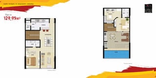 Planta e ora
Planta decorada do apartamento cobertura
     a    orad do      tamen o
                           n     b rtura




 Tipo 21

129,95m2²




                                                                Pavimento Superior




                                           Pavimento Inferior
 