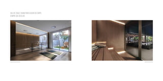 Perspectiva ilustrada da SaunaPerspectiva ilustrada da Sala de Ioga
SALADEIOGAESAUNAPARACUIDARDOCORPO
SEMPREQUEDESEJAR.
 