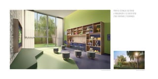 PARA AS CRIANÇAS SOLTAREM
A IMAGINAÇÃO E SE DIVERTIREM
COM LIBERDADE E SEGURANÇA.
Perspecitiva ilustrada do PlaygroundPerspecitiva ilustrada da Brinquedoteca
 