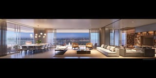 Perspectiva ilustrada do Living da Unidade Panoramic
 