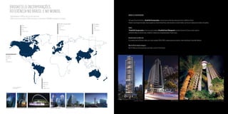 London Blue – São Paulo Ca’d’Oro – São Paulo
BROOKFIELD INCORPORAÇÕES
Comquase40anosdehistória,aBrookfield IncorporaçõeséumadasmaisreconhecidasempresasdosetorimobiliárionoBrasil.
Presentenosprincipaismercados,atuanacapitalenointeriordeSãoPaulo,noRiodeJaneiroenoCentro-Oeste,comfocoemresidenciaisdemédioealtopadrão.
Solidez
ABrookfield IncorporaçõespertenceaogrupocanadenseBrookfield Asset Management,presentehámaisde115anosnopaísegestora
deU$$250bilhõesemsetorescomo:Imobiliário,Infaestutura,EnergiaRenovávelePrivateEquity.
Reconhecimento do Mercado
Foipremiadamaisde40vezeseeleita,por2vezesseguidas(2014e2015),aempresaquemaisrespeitaoclientepelaRevistaConsumidorModerno.
Mais de 90 mil imóveis entregues
São22milhõesdemetrosquadradosconstruidosemaisde73milclientes.
• Aproximadamente $ 250 bilhões em ativos sob gestão
• 100 escritórios ou locações | 700 profissionais de investimento | 28.000 funcionários de operação
Brookfield PlaceToronto - Canadá The World Financial Center - Nova Iorque Wembley National Stadium - Inglaterra Canary Wharf - Canada Square - Inglaterra Macquarie Group Building -Austrália Strata - Londres
BROOKFIELD INCORPORAÇÕES.
REFERÊNCIA NO BRASIL E NO MUNDO.
*Assets Under Management/
Ativos sob Gestão
Canadá
US$22bilhões
AUM*
11.000empregados
Reino Unido, Europa, Oriente Médio
US$32bilhões
AUM*
18.000empregados
Ásia e Austrália
US$18bilhões
AUM*
5.000empregados
Estados Unidos
US$139bilhões
AUM*
11.000empregados
América do Sul
US$17bilhões
AUM*
10.000empregados
Brascan Century Plaza Itaim - São Paulo
 