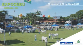EXPOZEBU 30 de abril à 07 de Maio/2017
UBERABA - MG
 